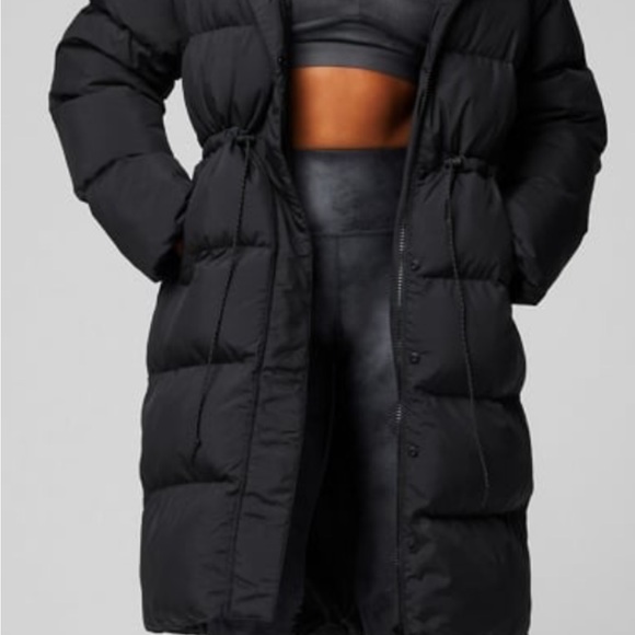 Fabletics Jackets & Blazers - Fabletics Black Long Quilted Puffer Coat